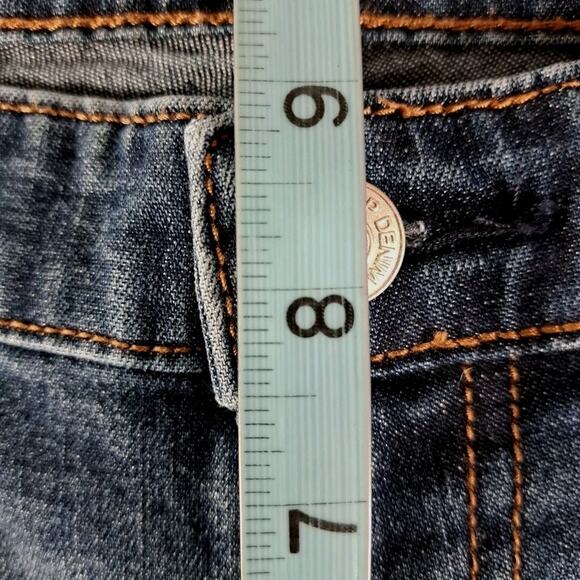 Gap Girlfriend Jeans Womens 28 Blue Dark Wash Stretch Denim Mid Rise Crop Pants - Picture 12 of 14